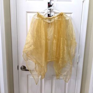 Shimmering Sheer Gold Yellow Overskirt